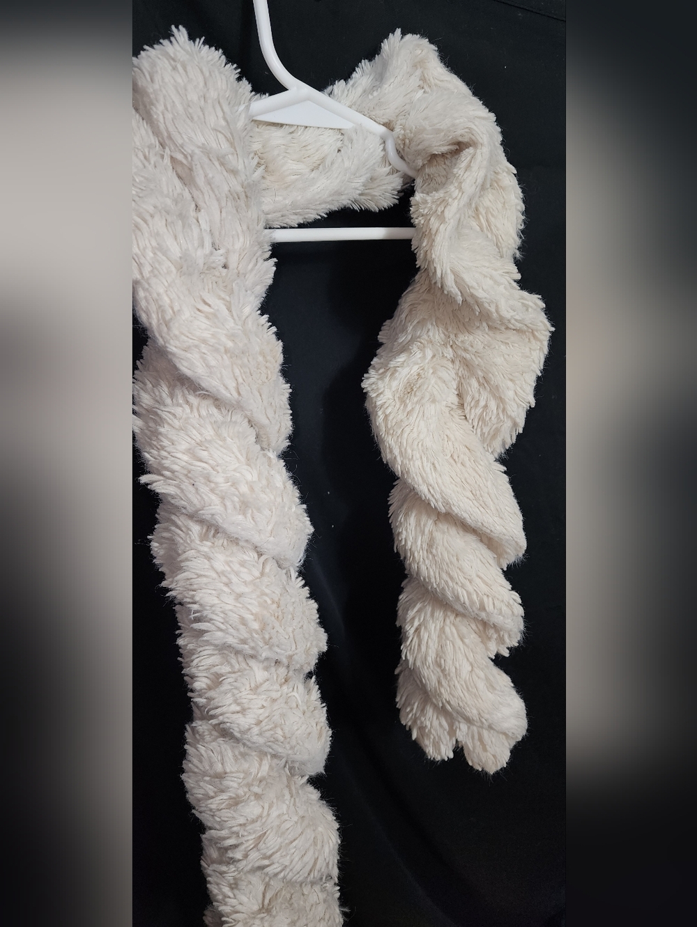 Plush Cream Twisted Scarf